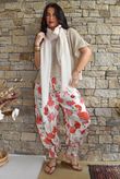 Daughter Of Ibiza Cabbage Rose Bloomer Pant Scarlet